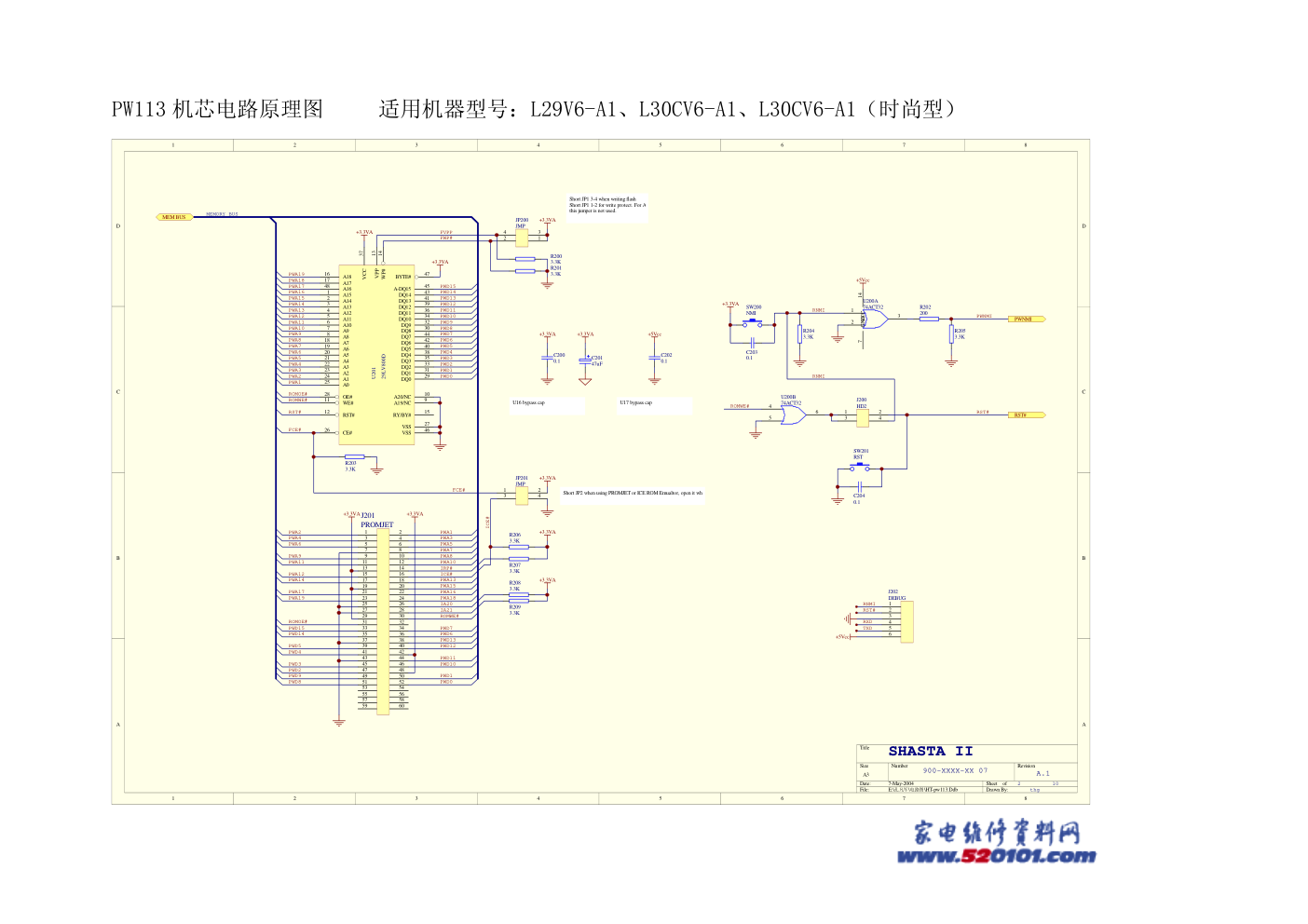 海尔L29V6-A1、L30CV6-A1、L30CV6-A1(PW113电路)电路原理图-2 海尔L29V6-A1、L30CV6-A1、L30CV6-A1(PW113电路)电路原理图-2
