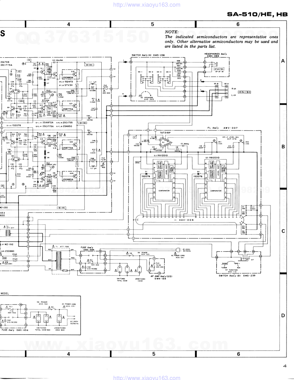 先锋PIONEER SA-510音响电路图-3