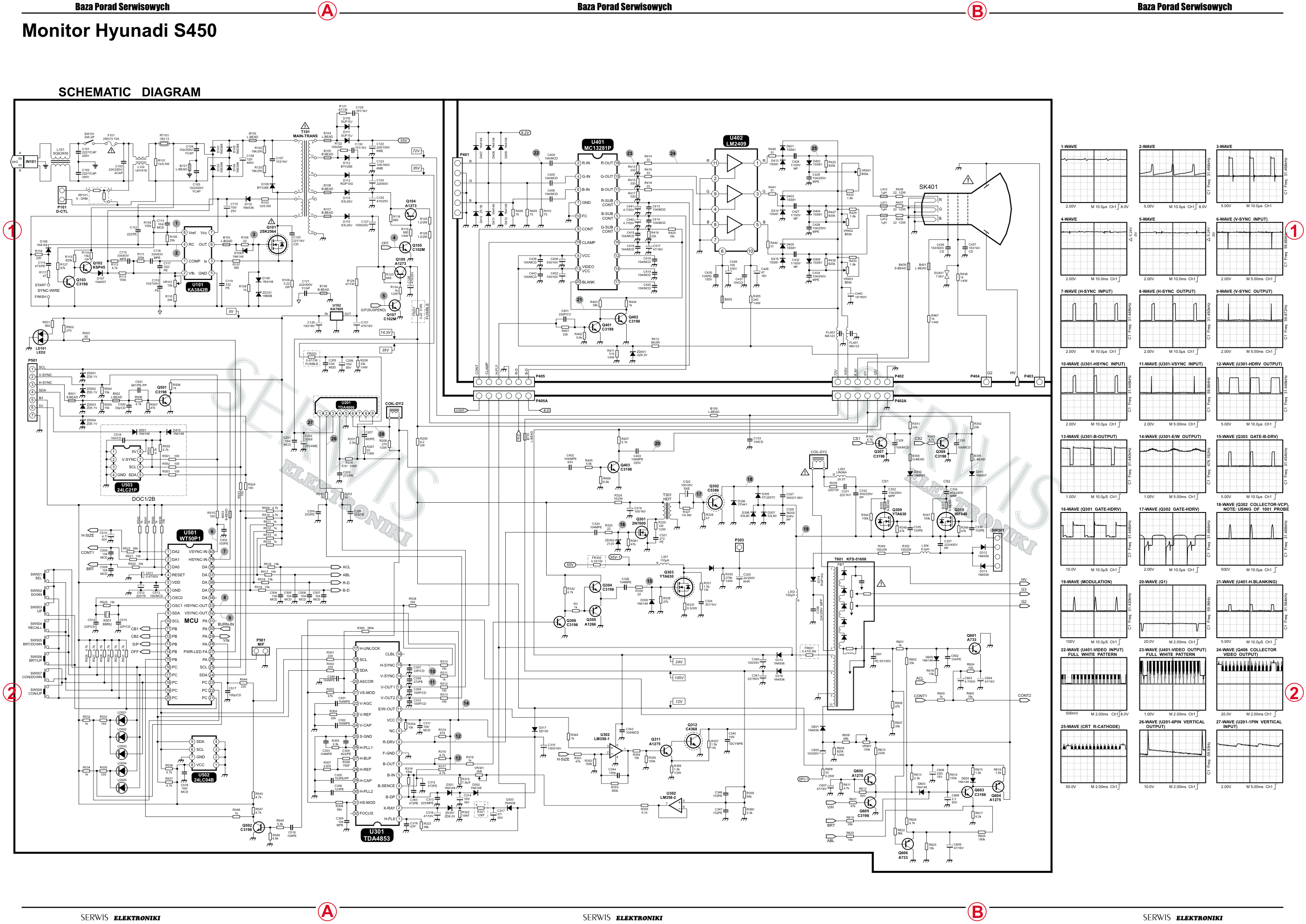 现代S450显示器电路原理图-0 现代S450显示器电路原理图-0