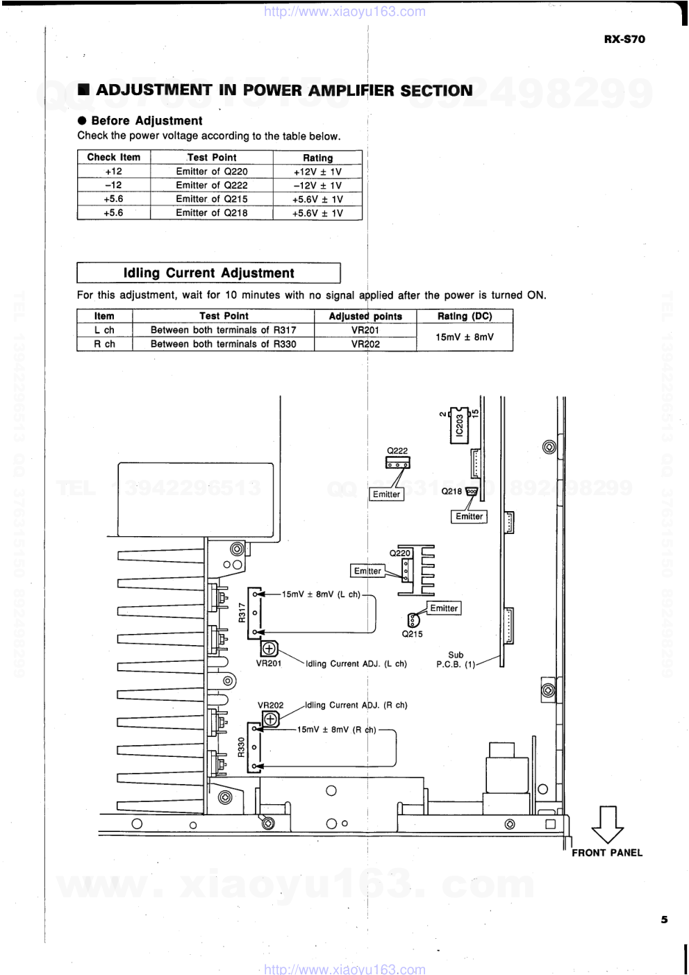雅马哈YAMAHA RX-S70音响电路图-5 雅马哈YAMAHA RX-S70音响电路图-5