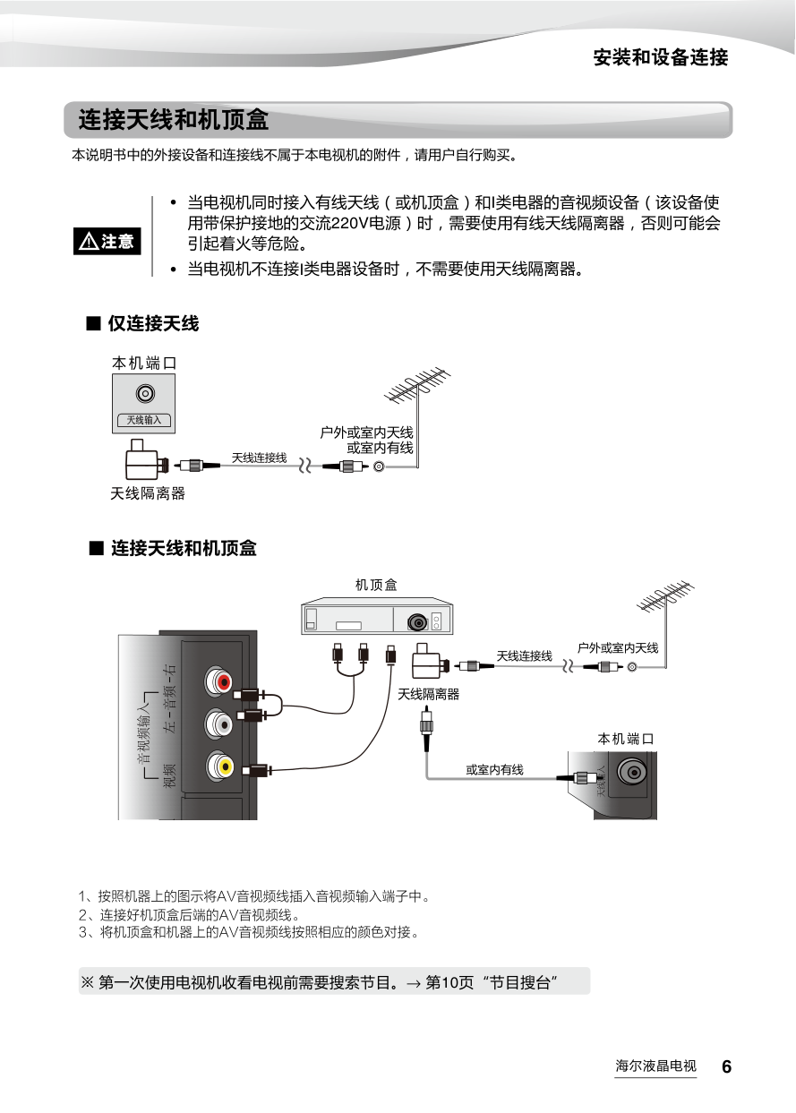 海尔LE40AL88E31液晶彩电使用说明书-6