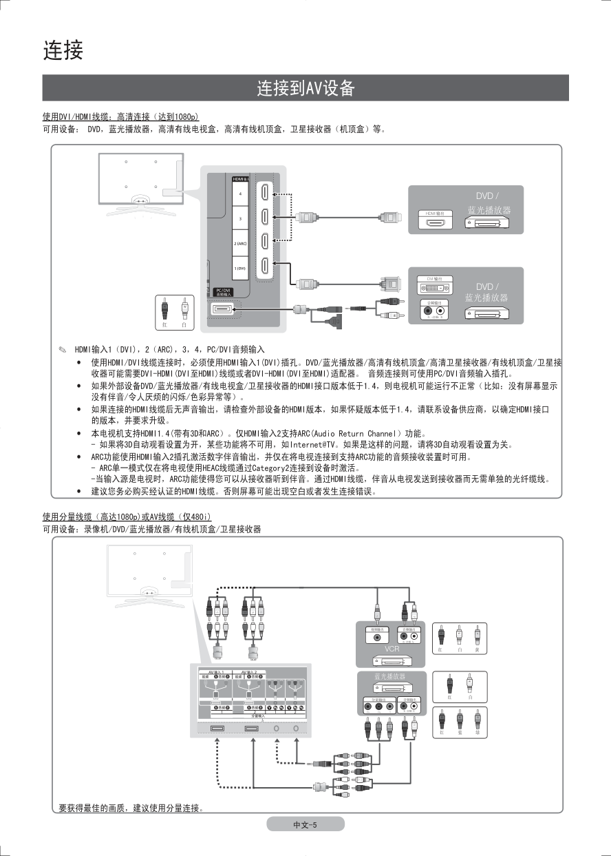 三星UA65C8000XF液晶彩电使用说明书-8