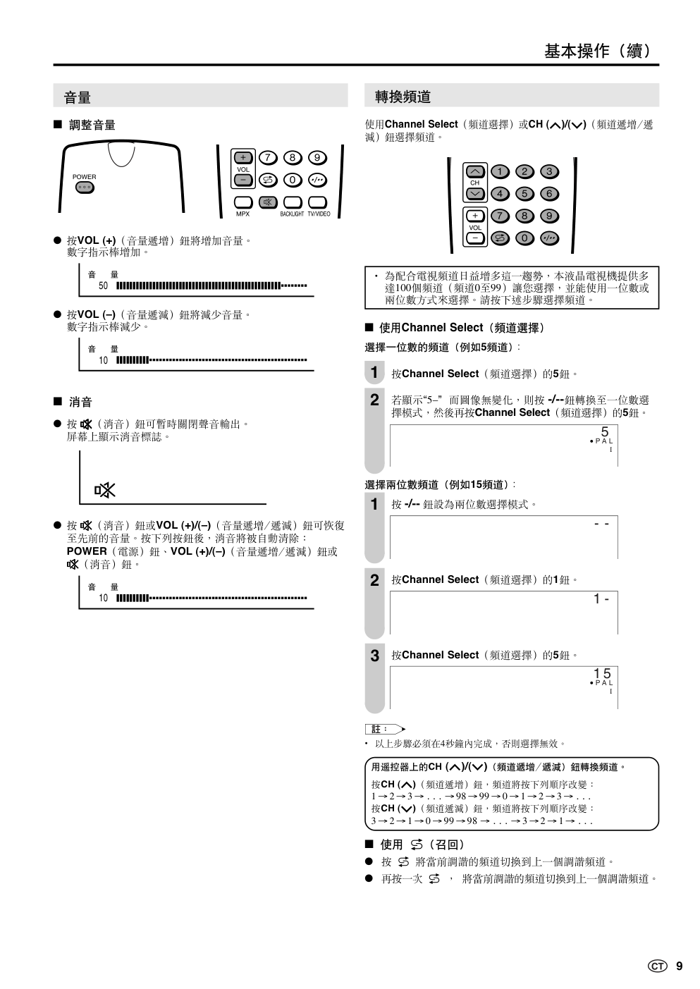 声宝LC-20SH4H型液晶电视机说明书-9
