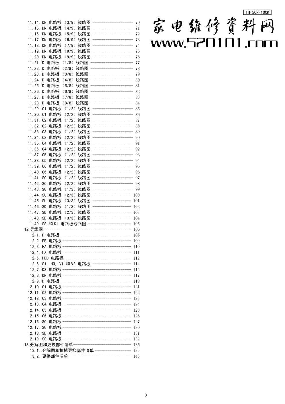 松下TH-50PF10CK等离子显示器维修手册-2
