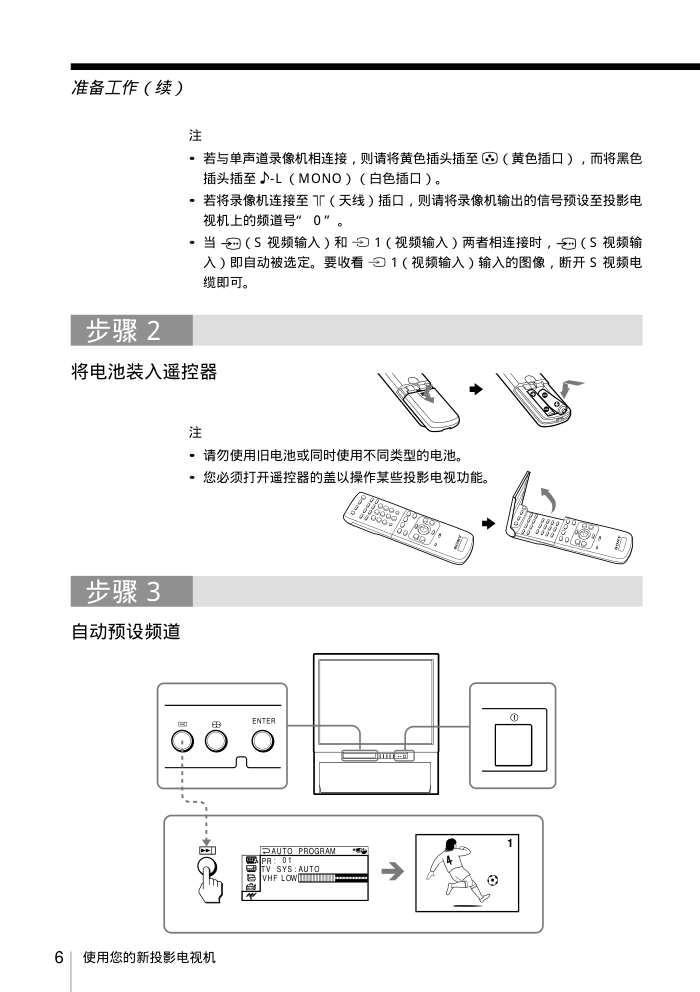 索尼KP-ER43M90背投彩电使用说明书-5 索尼KP-ER43M90背投彩电使用说明书-5