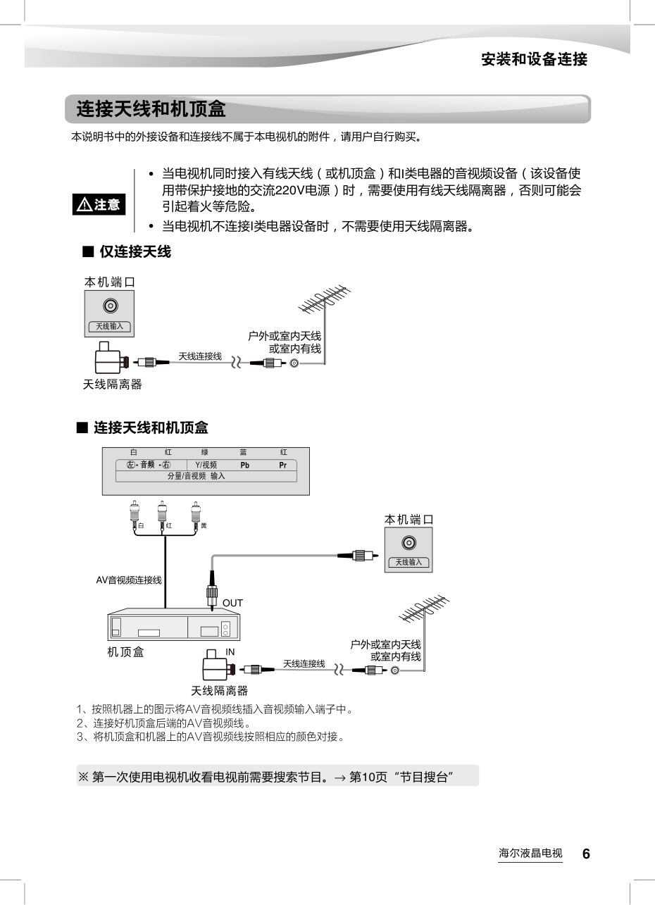 海尔H55E16C液晶彩电使用说明书-6 海尔H55E16C液晶彩电使用说明书-6