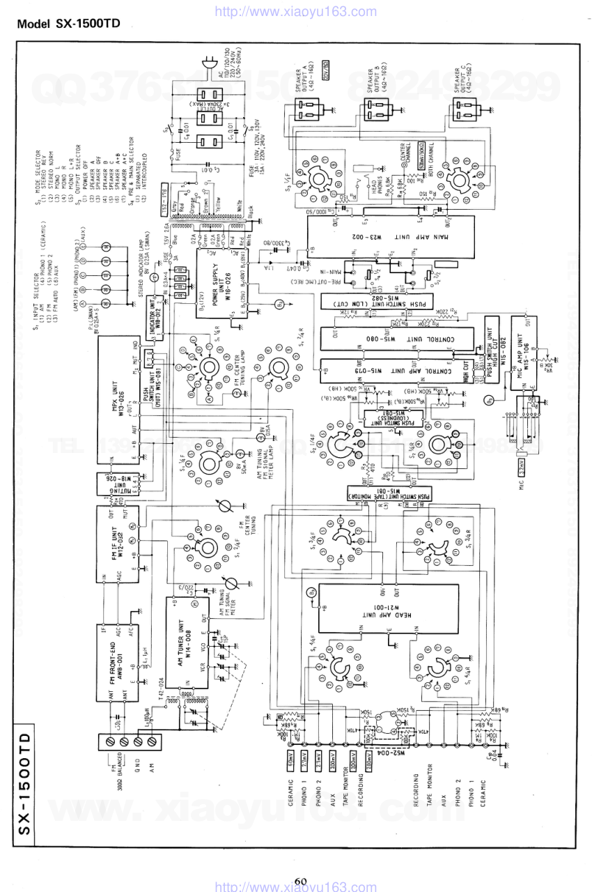 先锋PIONEER SX-1500TD电路图-1 先锋PIONEER SX-1500TD电路图-1