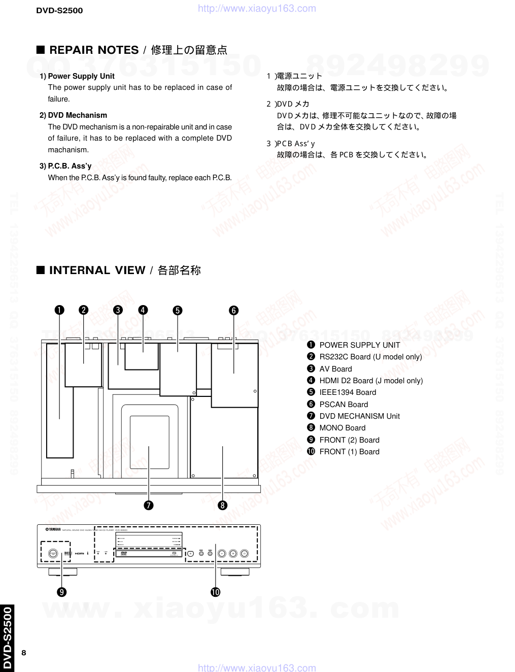 雅马哈YAMAHA DVD-S2500电路原理图-7 雅马哈YAMAHA DVD-S2500电路原理图-7