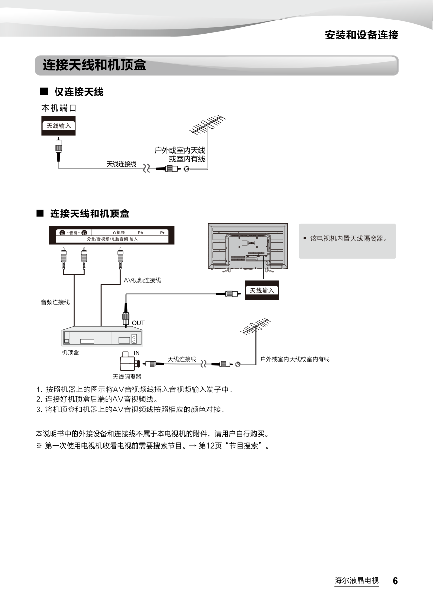 海尔LS42K5500液晶彩电使用说明书-6 海尔LS42K5500液晶彩电使用说明书-6