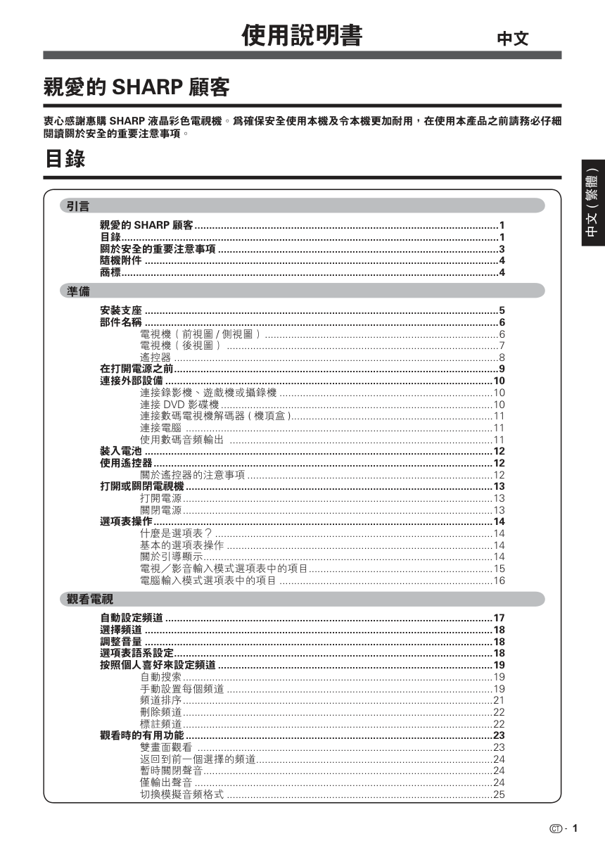 声宝LC-42PA63H型液晶电视机说明书-2