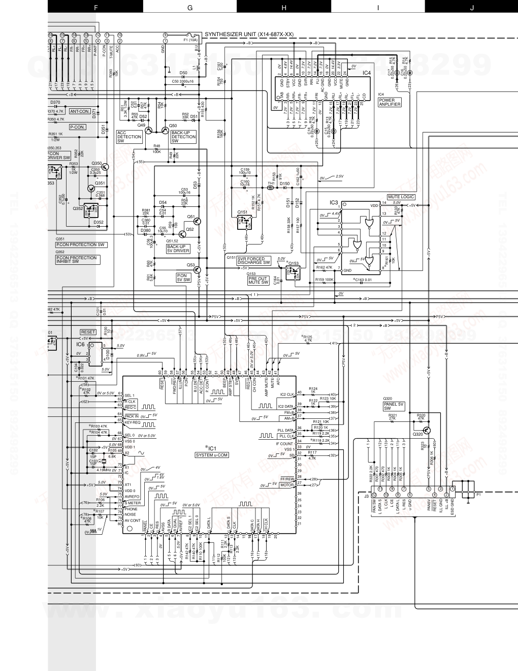 建伍KENWOOD KRC-17G CD影碟播放机电路图-8 建伍KENWOOD KRC-17G CD影碟播放机电路图-8