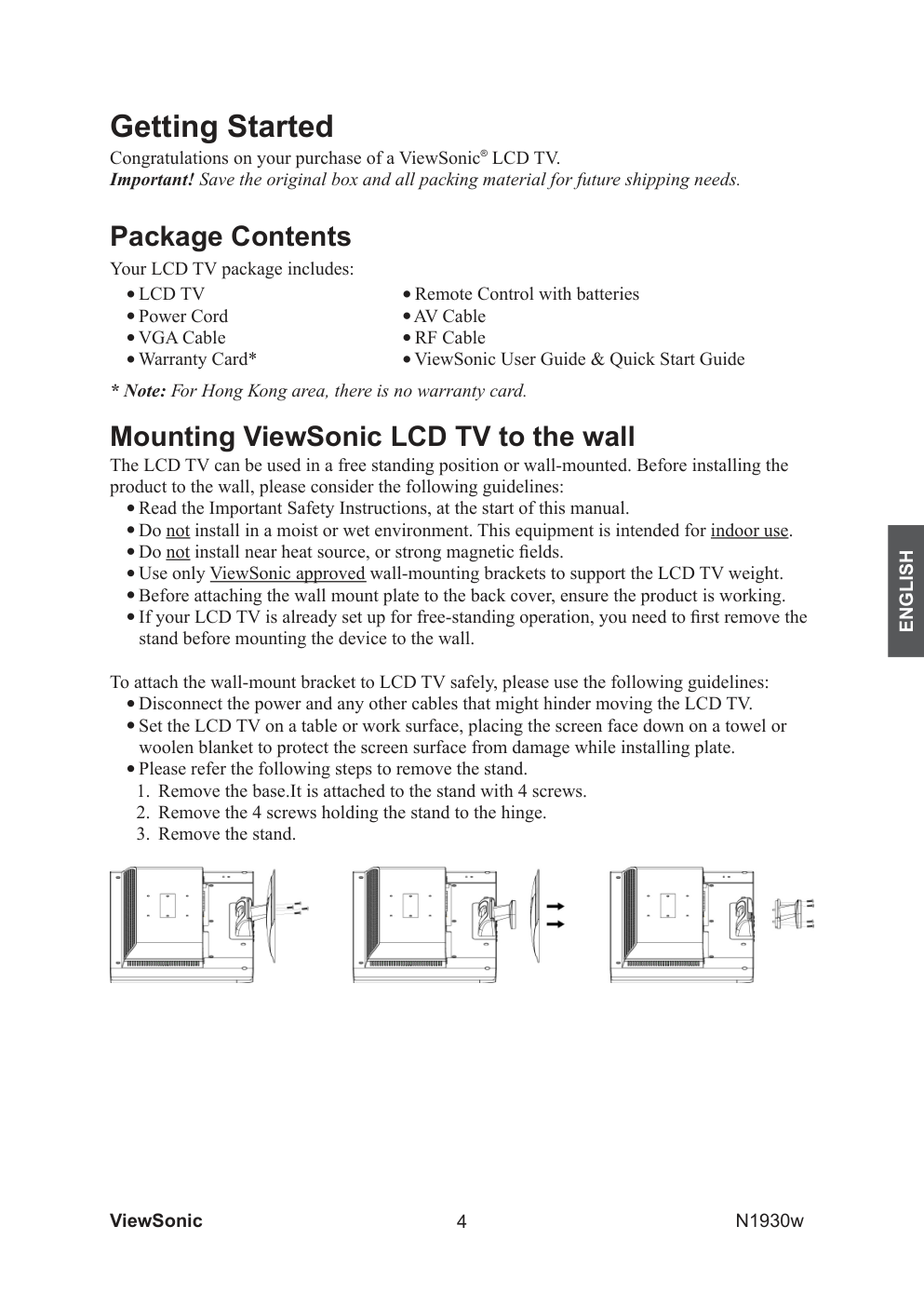 ViewSonic N1930w LCD TV电视使用手册-5 ViewSonic N1930w LCD TV电视使用手册-5
