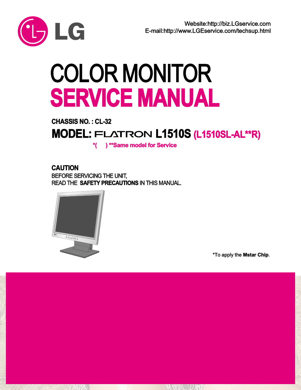 LG L1510S液晶显示器维修手册-0