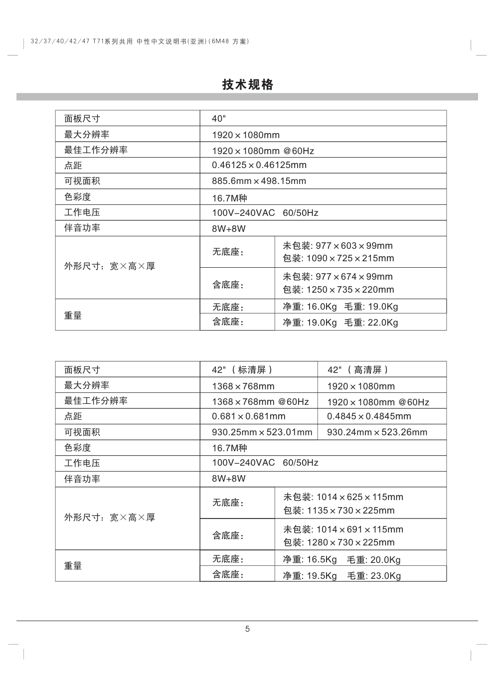 TCL 4212C3DS液晶电视说明书-5 TCL 4212C3DS液晶电视说明书-5