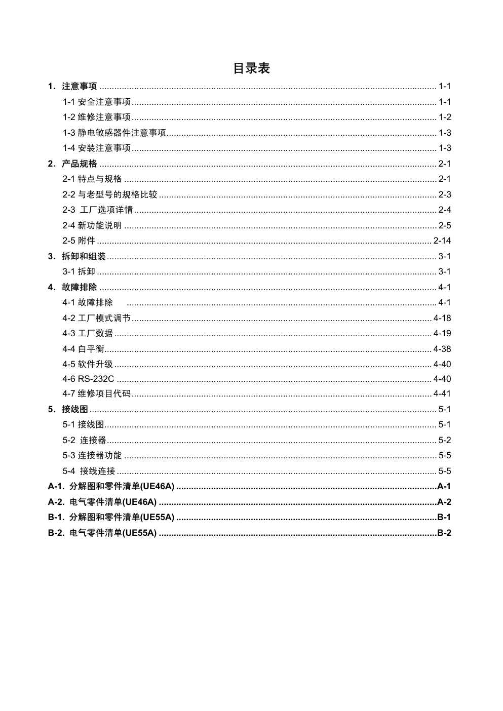 三星LH55UEPLGCXF等离子显示器维修手册和原理图-1 三星LH55UEPLGCXF等离子显示器维修手册和原理图-1