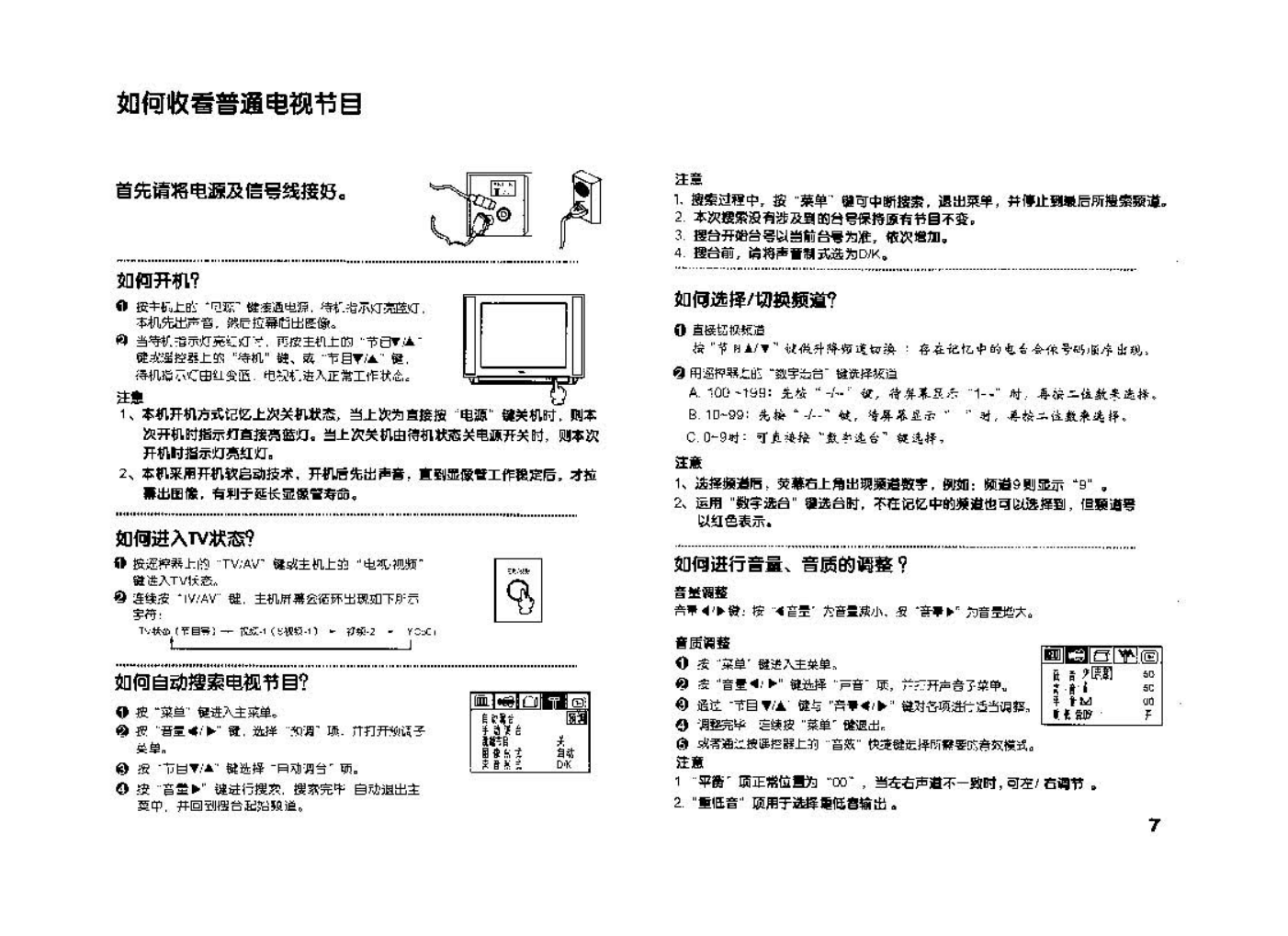 TCL王牌HID34286H彩电使用说明书-7