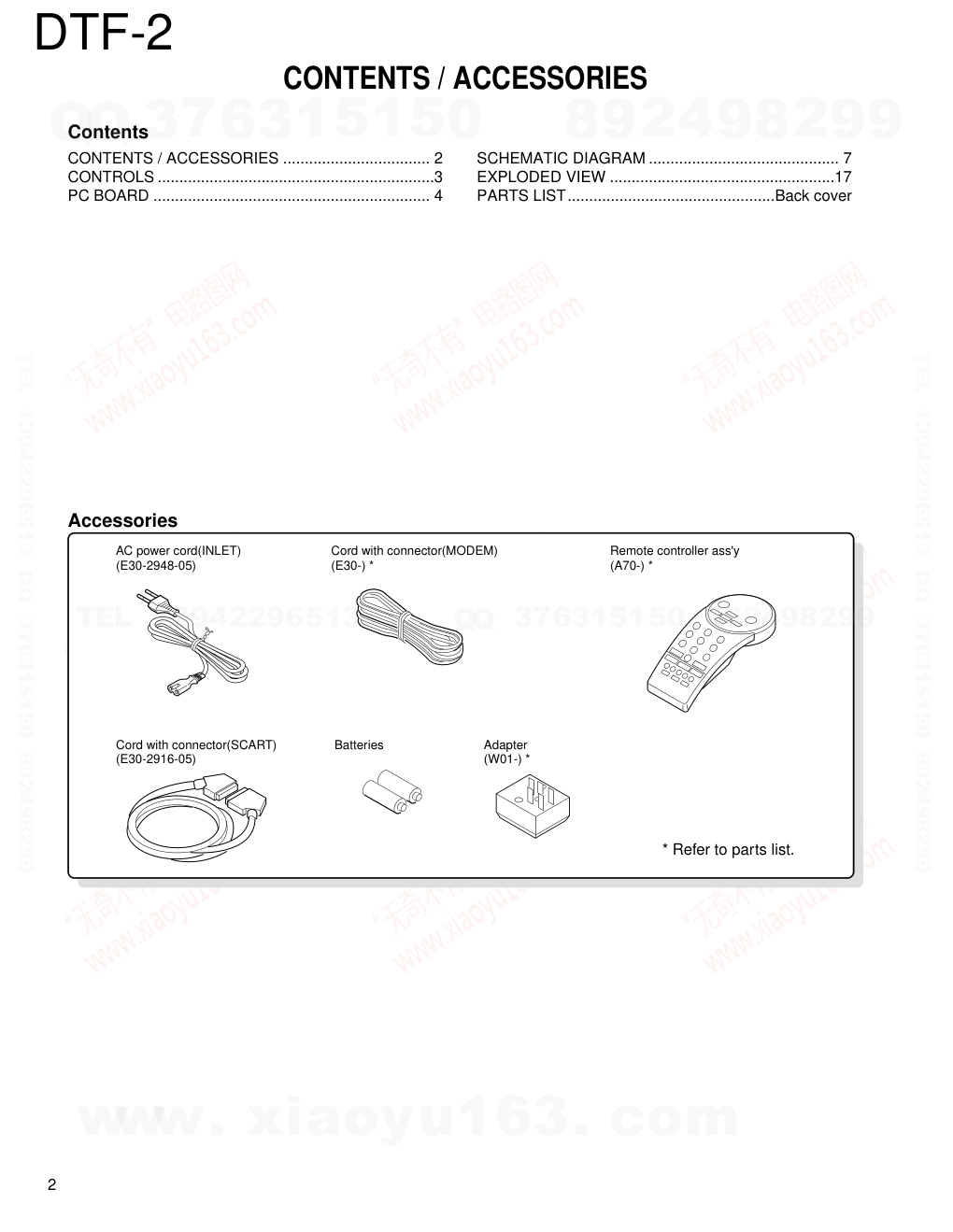 建伍KENWOOD DTF-2数字卫星接收器电路图-1 建伍KENWOOD DTF-2数字卫星接收器电路图-1