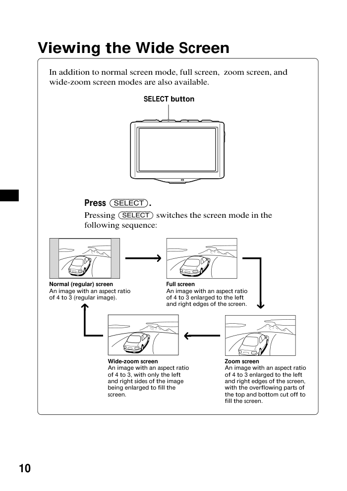 SONY XTL-W70汽车电视使用说明书-9 SONY XTL-W70汽车电视使用说明书-9
