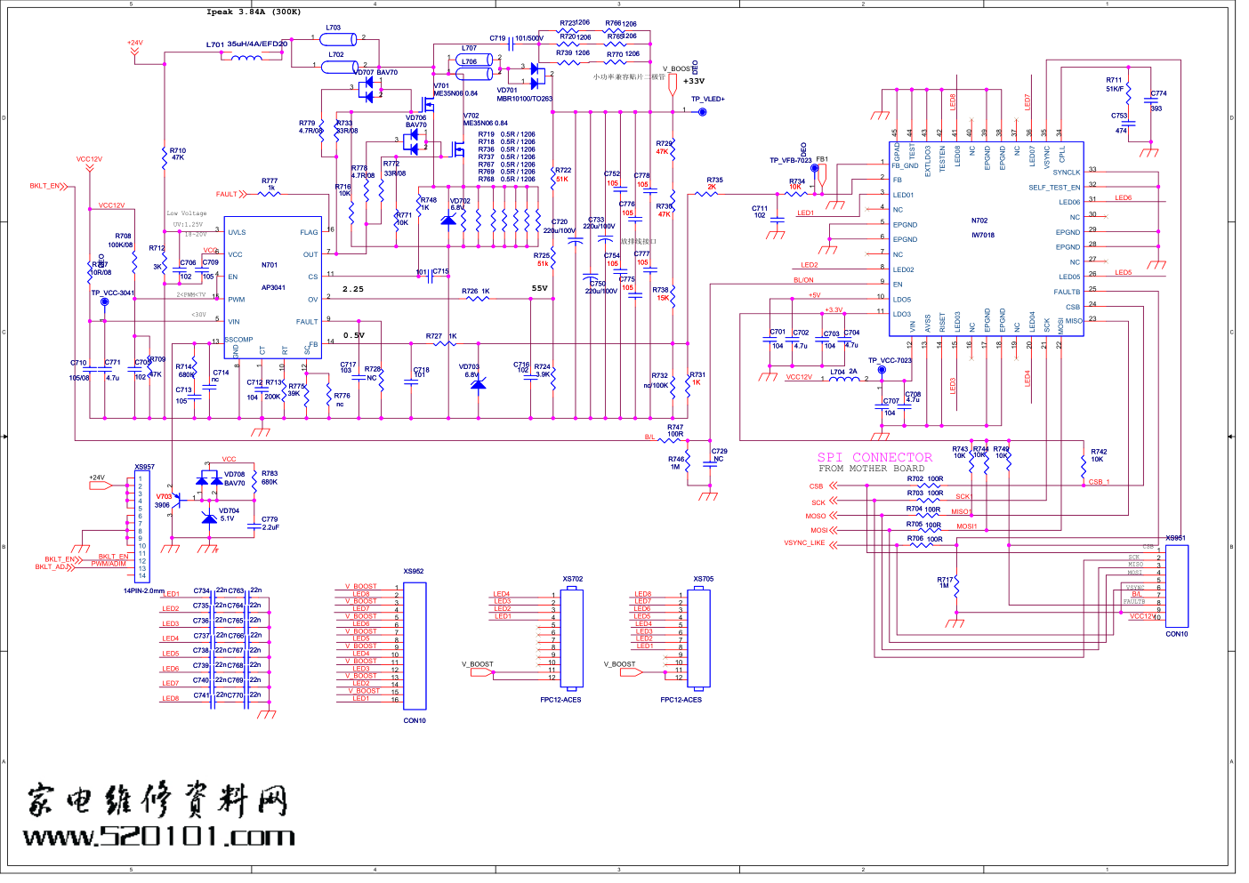 康佳LED47F3550F液晶电视35018186板(MSD6I981BTJ机芯)液晶彩电图纸-1 康佳LED47F3550F液晶电视35018186板(MSD6I981BTJ机芯)液晶彩电图纸-1