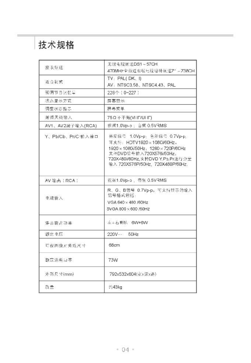 乐华29V19P彩电使用说明书-4 乐华29V19P彩电使用说明书-4