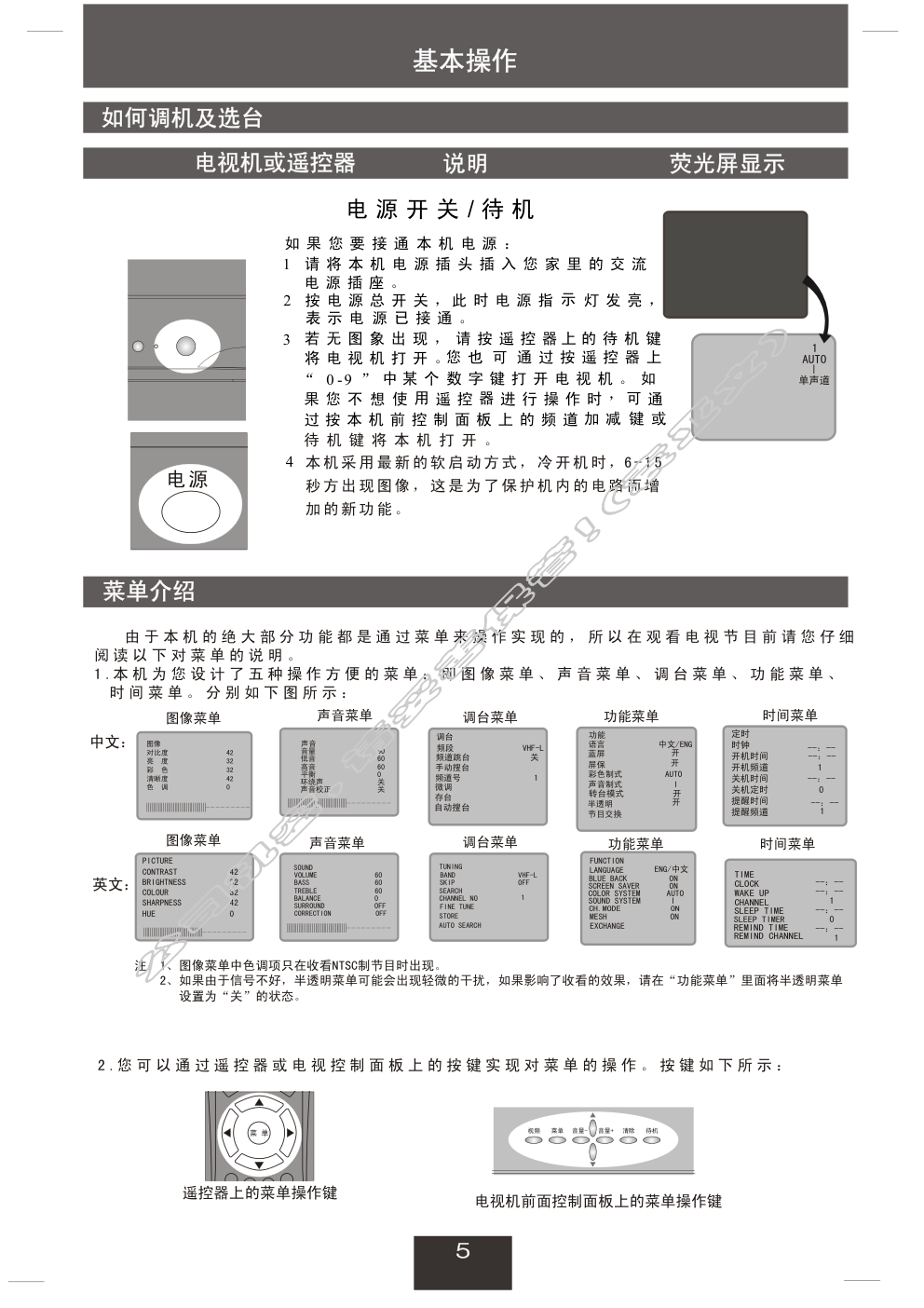 创维21ND9000A(3P32机芯)彩电使用说明书-5 创维21ND9000A(3P32机芯)彩电使用说明书-5