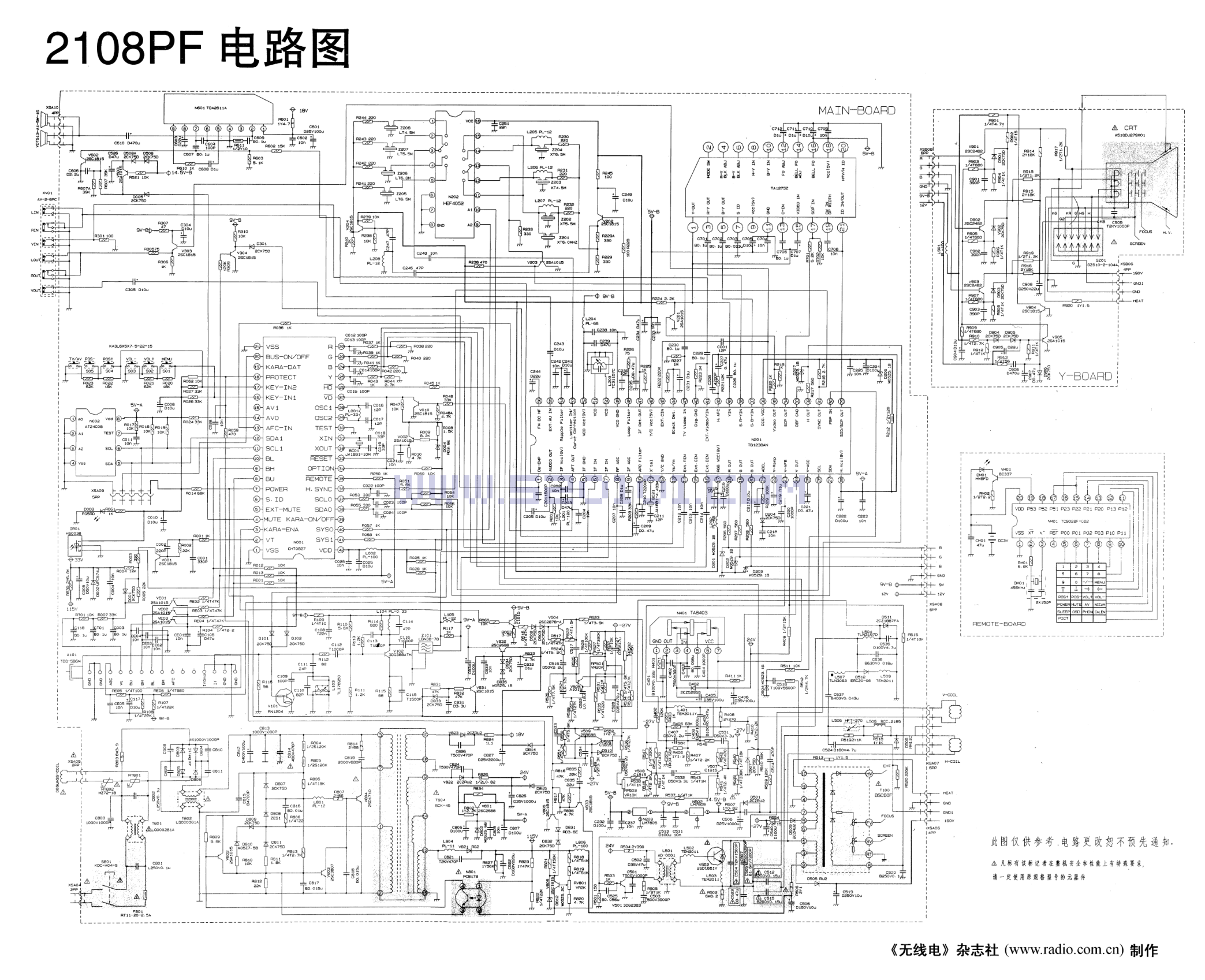 长虹2108FP彩电图纸-0 长虹2108FP彩电图纸-0