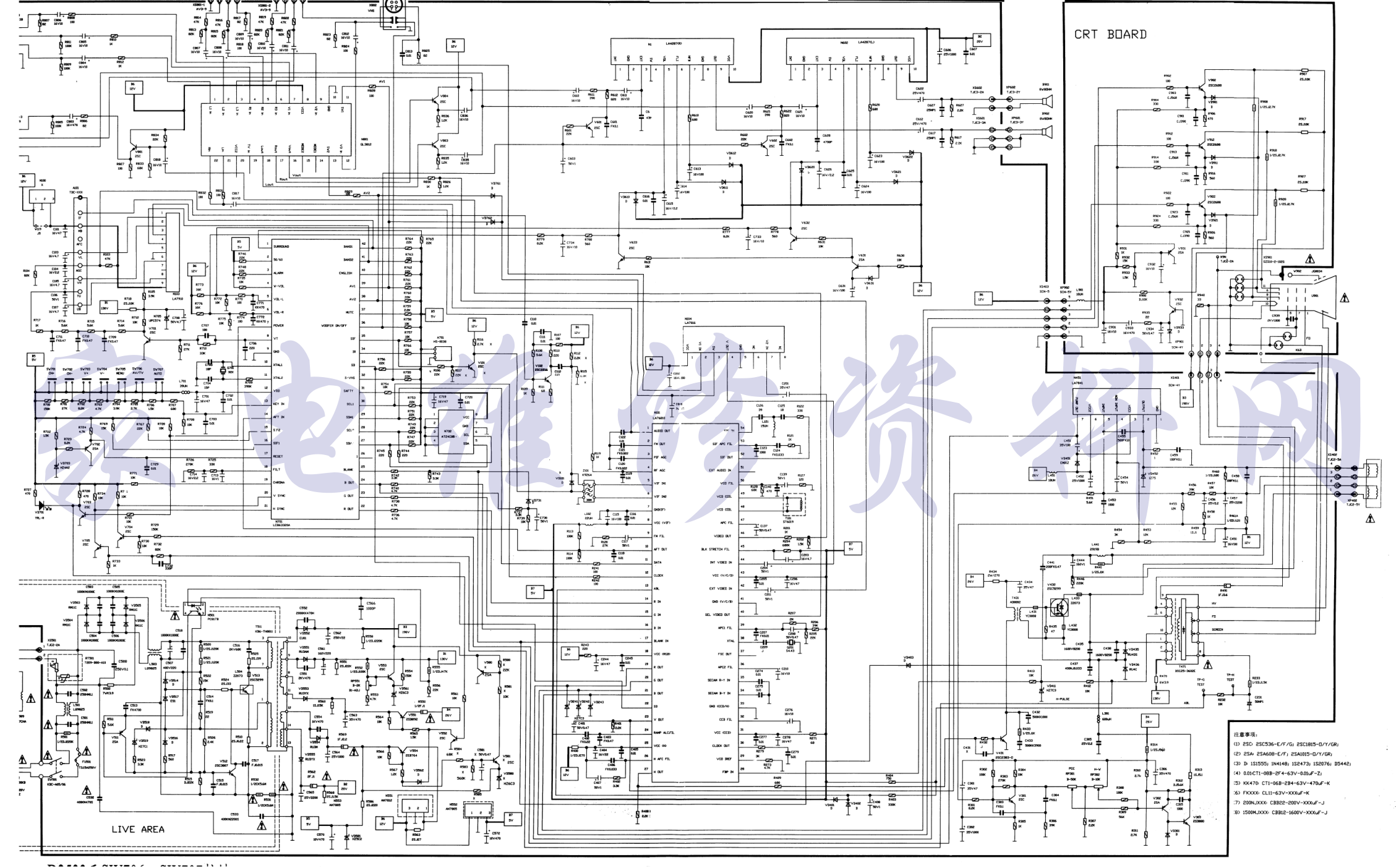 金星D2537/D2533/D2530/D2528/D2518B/D2505B彩电原理图-0 金星D2537/D2533/D2530/D2528/D2518B/D2505B彩电原理图-0