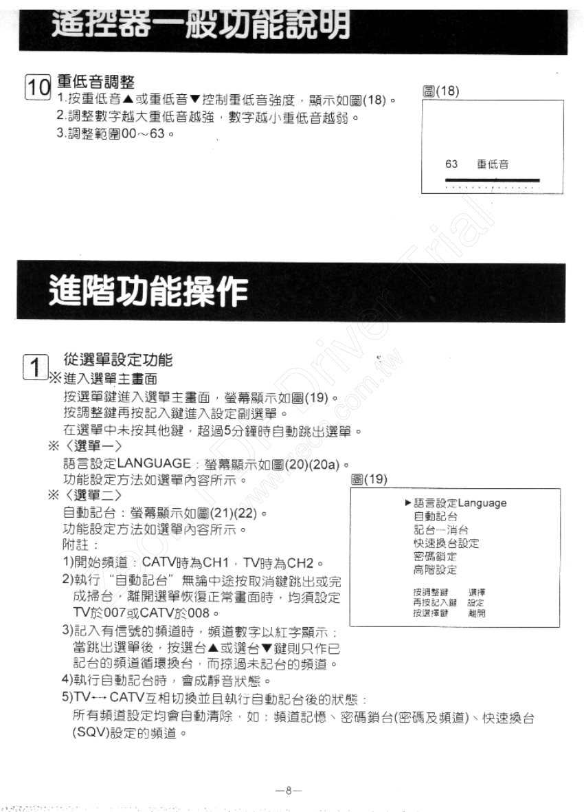 三菱29C-R100TW彩色电视机说明书-8 三菱29C-R100TW彩色电视机说明书-8
