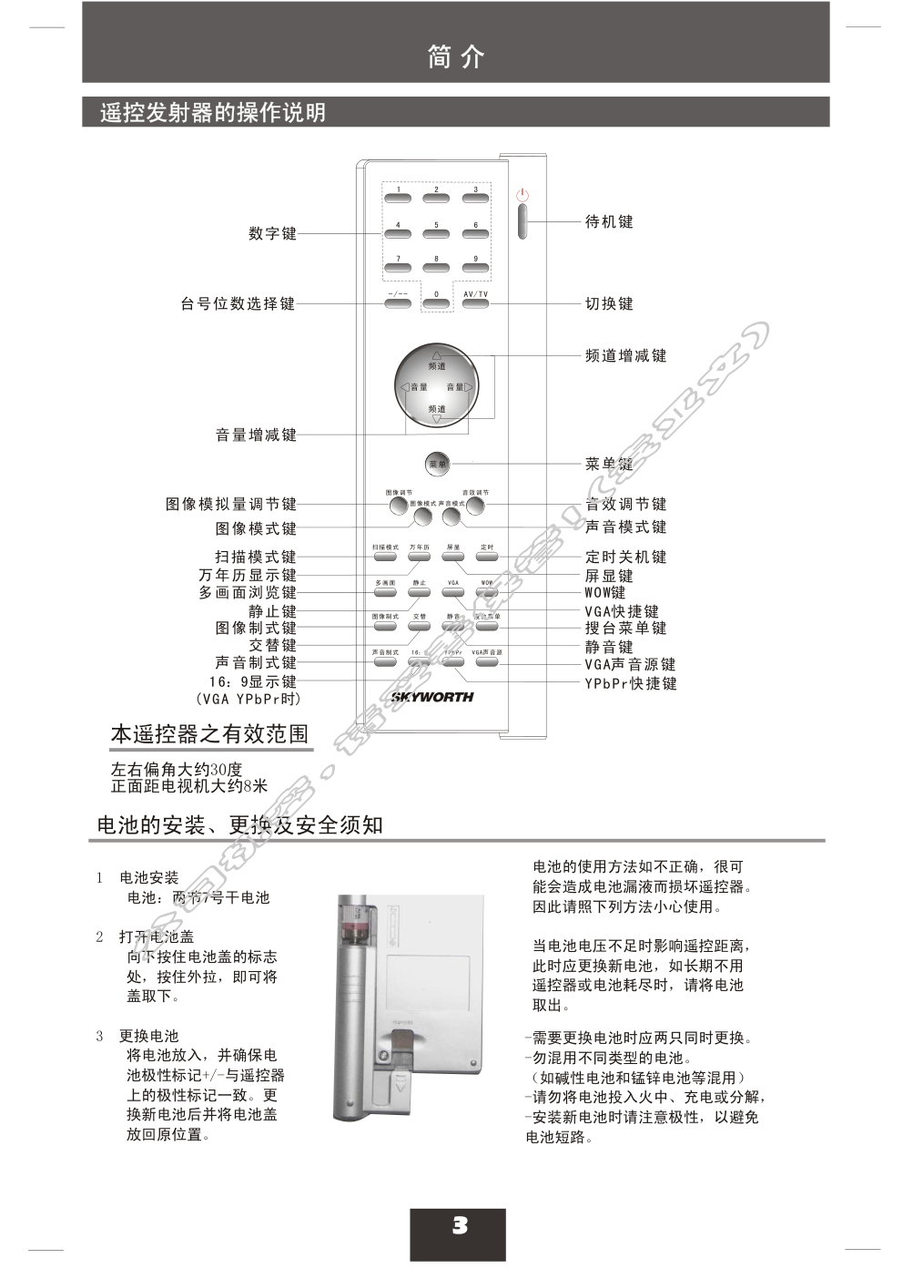 创维29TPHD(6M21机芯)彩电使用说明书-2 创维29TPHD(6M21机芯)彩电使用说明书-2