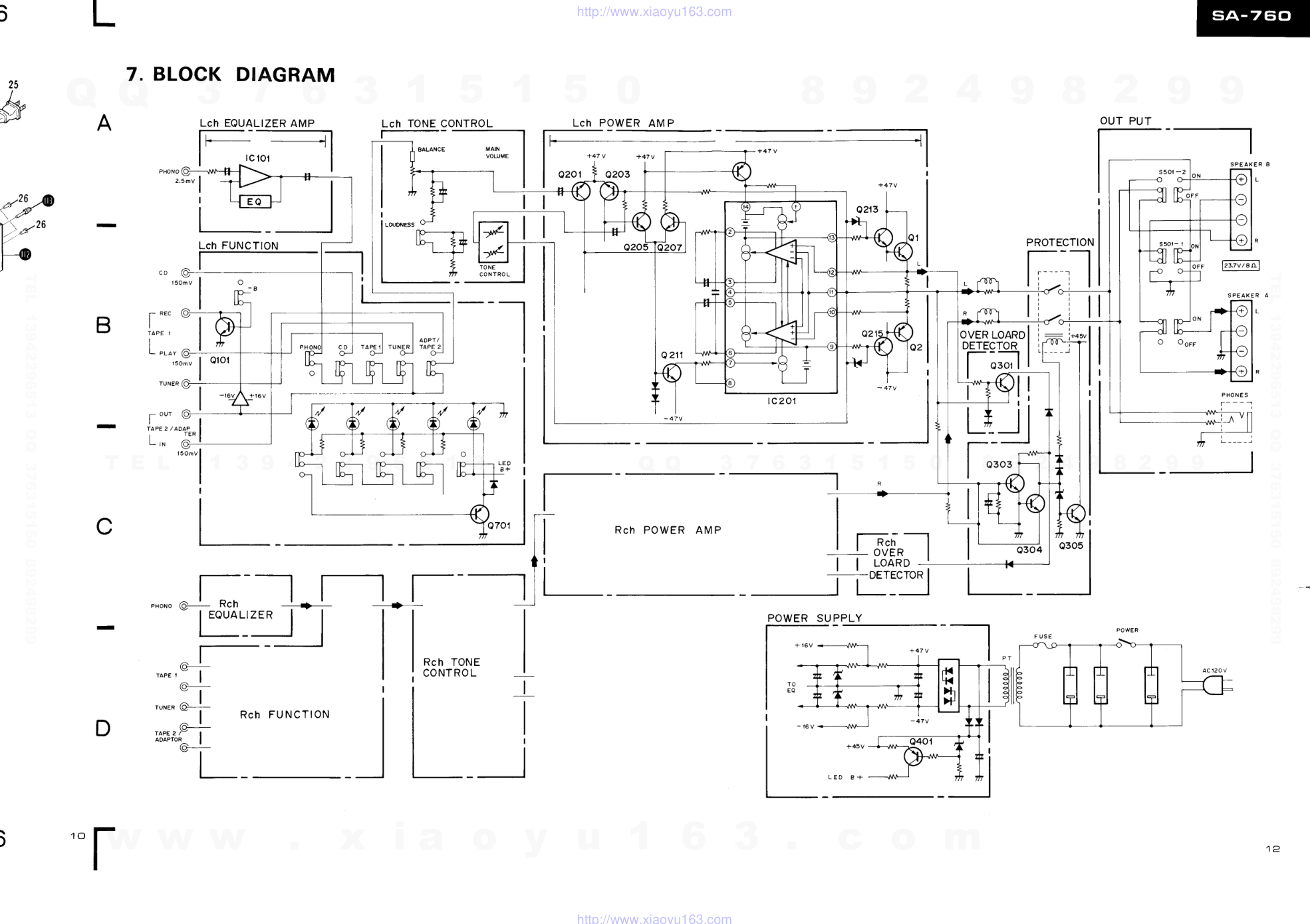 先锋PIONEER SA-760（BK）音响电路图-9
