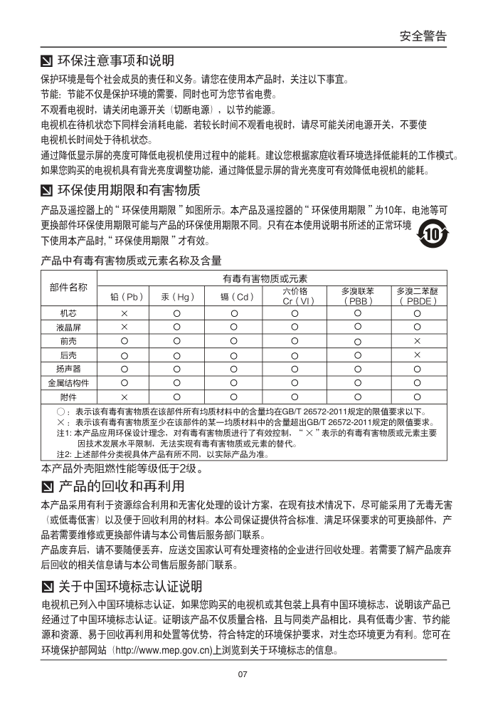 TCL王牌B55A838液晶彩电使用说明书-8 TCL王牌B55A838液晶彩电使用说明书-8