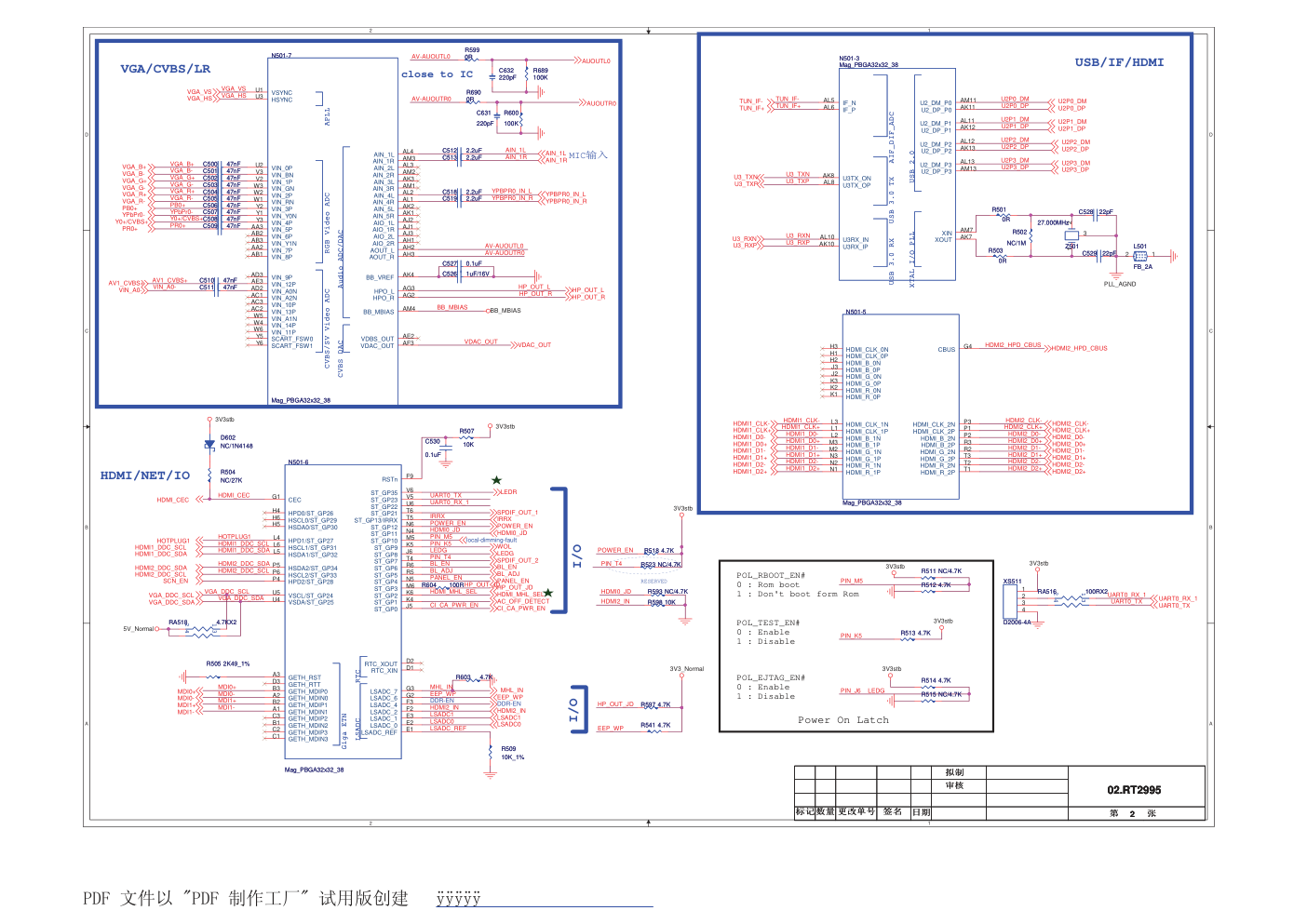 康佳LED65R6600DU液晶电视35019392板(RTD2995机芯)电路原理图-1 康佳LED65R6600DU液晶电视35019392板(RTD2995机芯)电路原理图-1