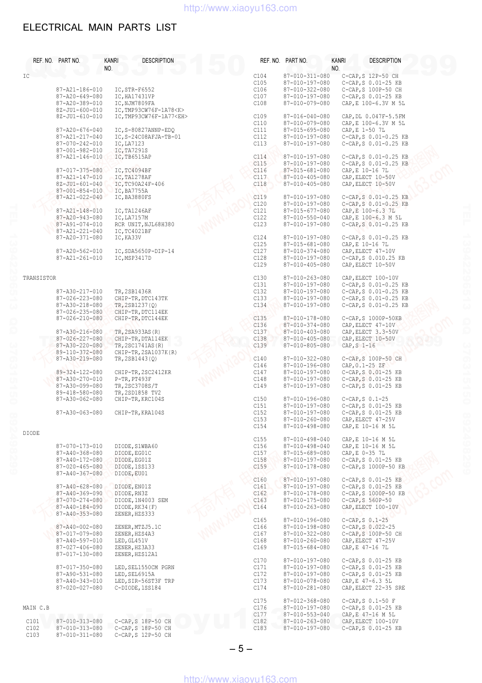爱华AIWA HV-FX8700EH  CD播放机维修手册-4