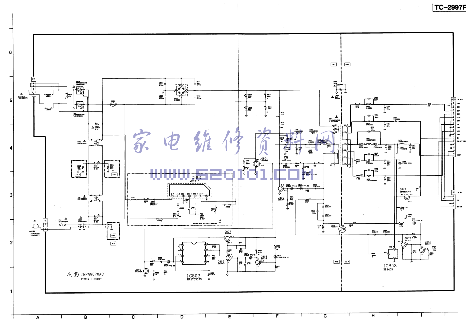 松下TC-2997R彩电图纸-1 松下TC-2997R彩电图纸-1