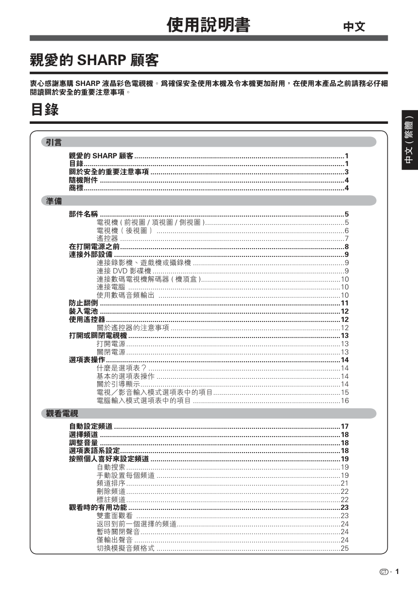 声宝LC-42GX3H型液晶电视机说明书-2 声宝LC-42GX3H型液晶电视机说明书-2