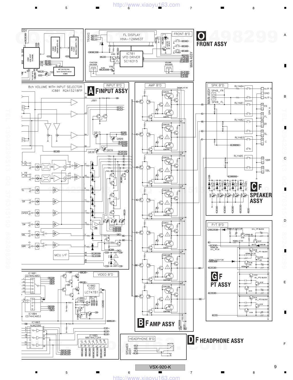 先锋PIONEER VSX-920-K电路图-8 先锋PIONEER VSX-920-K电路图-8