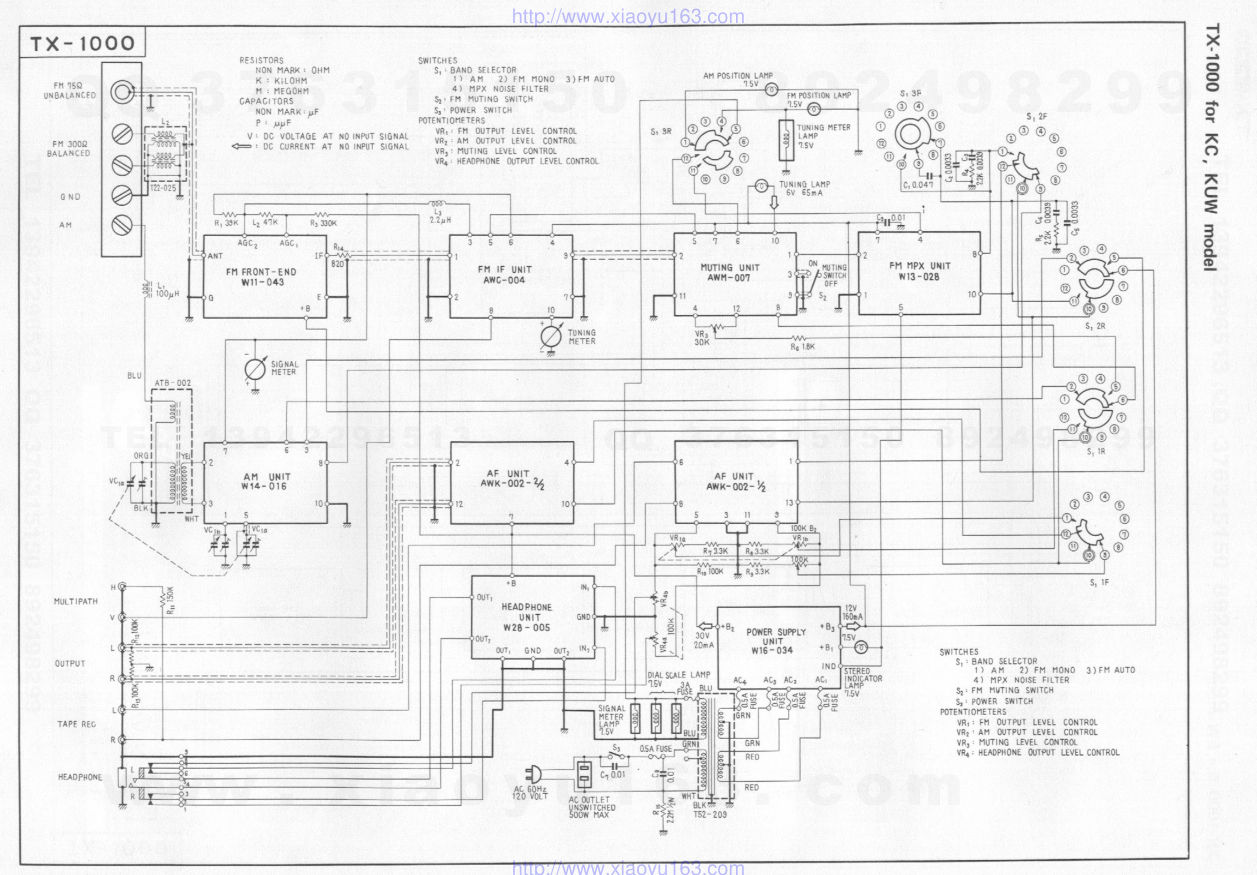 先锋PIONEER TX-1000电路图-3 先锋PIONEER TX-1000电路图-3