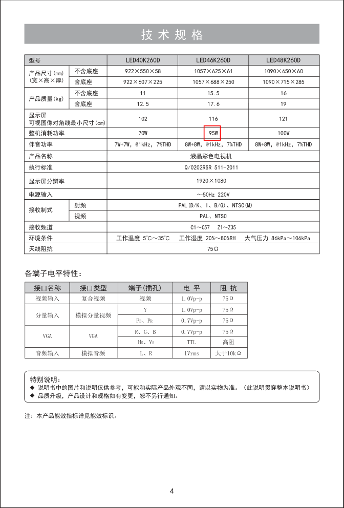 海信LED40K260D液晶彩电使用说明书-4 海信LED40K260D液晶彩电使用说明书-4