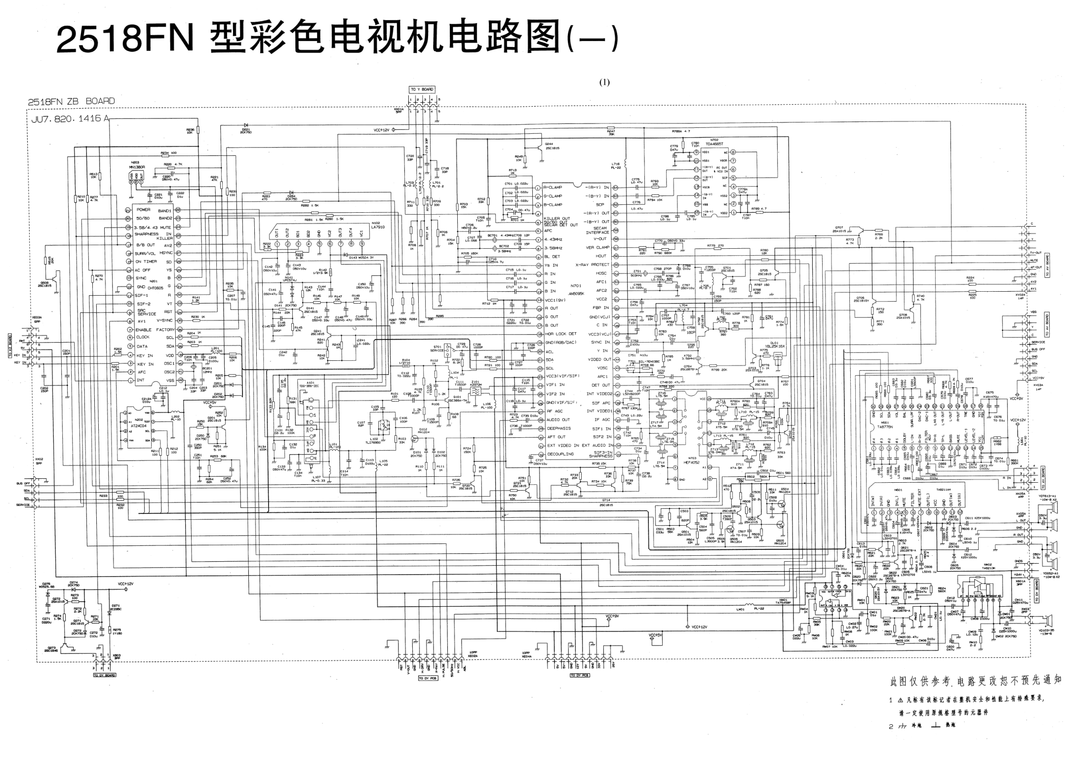 长虹2518FN(CHT0605+AN5095K)彩电图纸-0 长虹2518FN(CHT0605+AN5095K)彩电图纸-0