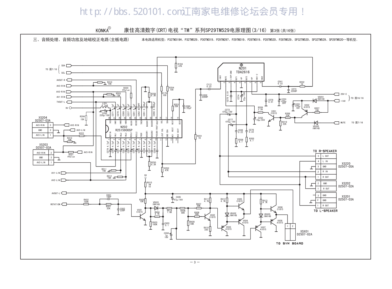康佳彩电P28TM529电路原理图-2 康佳彩电P28TM529电路原理图-2