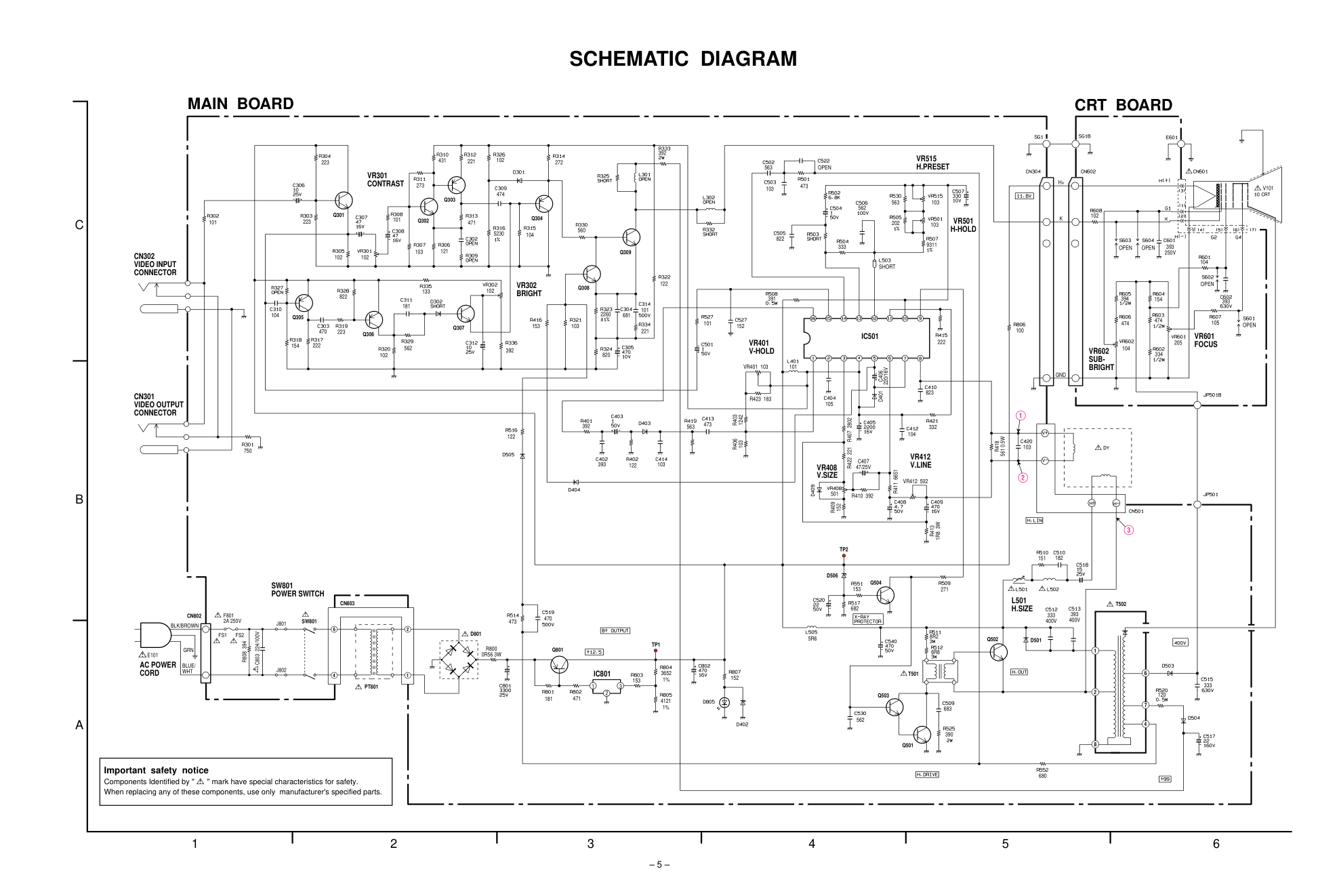 松下WV-BM990黑白监视器维修手册-7