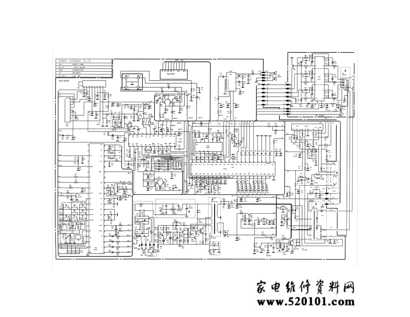 创维2188-3008彩电(4S02机芯)电路原理图-0 创维2188-3008彩电(4S02机芯)电路原理图-0