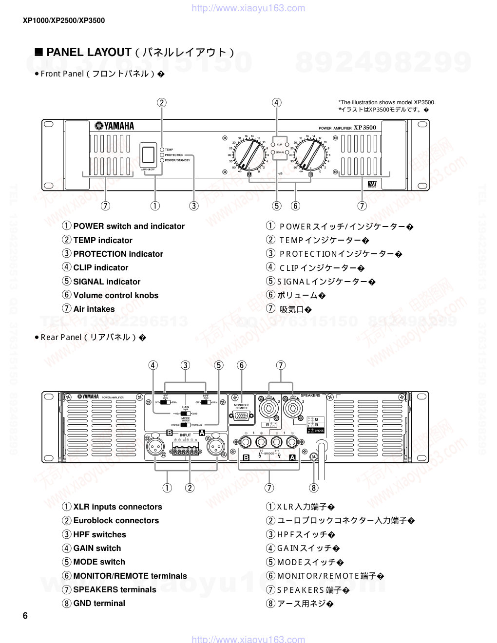 雅马哈YAMAHA XP3500功放电路原理图-5 雅马哈YAMAHA XP3500功放电路原理图-5