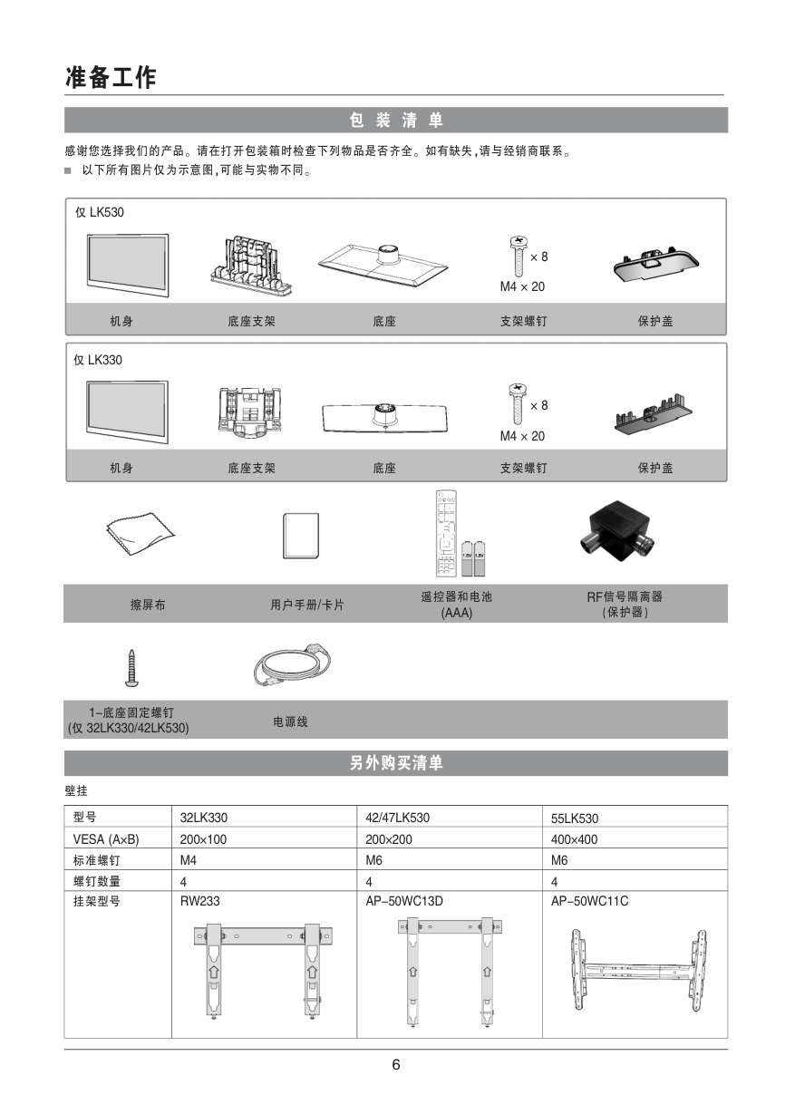 LG  32LK330-CB液晶彩电使用说明书-6