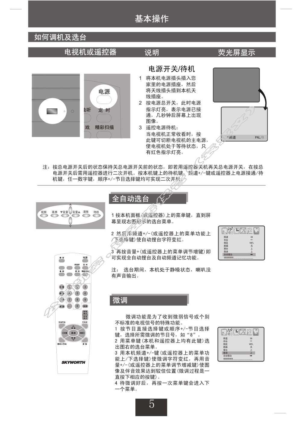 创维29TM9000(5T36机芯)彩电使用说明书-5 创维29TM9000(5T36机芯)彩电使用说明书-5