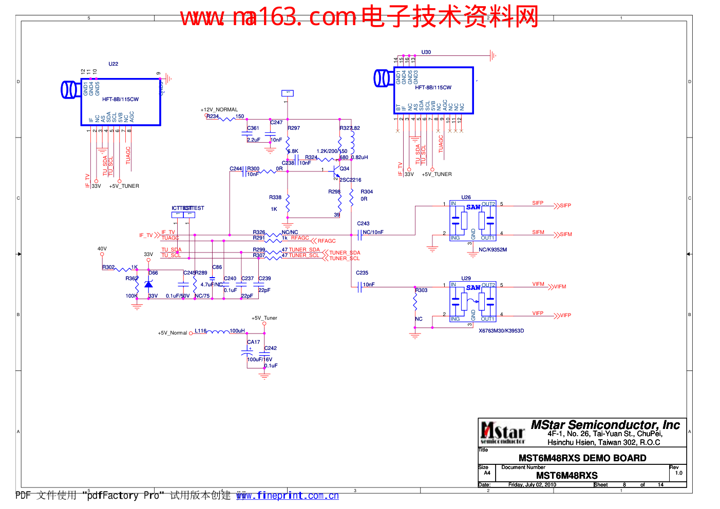 创维37E70RG液晶电视(8M70机芯)电路原理图-8 创维37E70RG液晶电视(8M70机芯)电路原理图-8