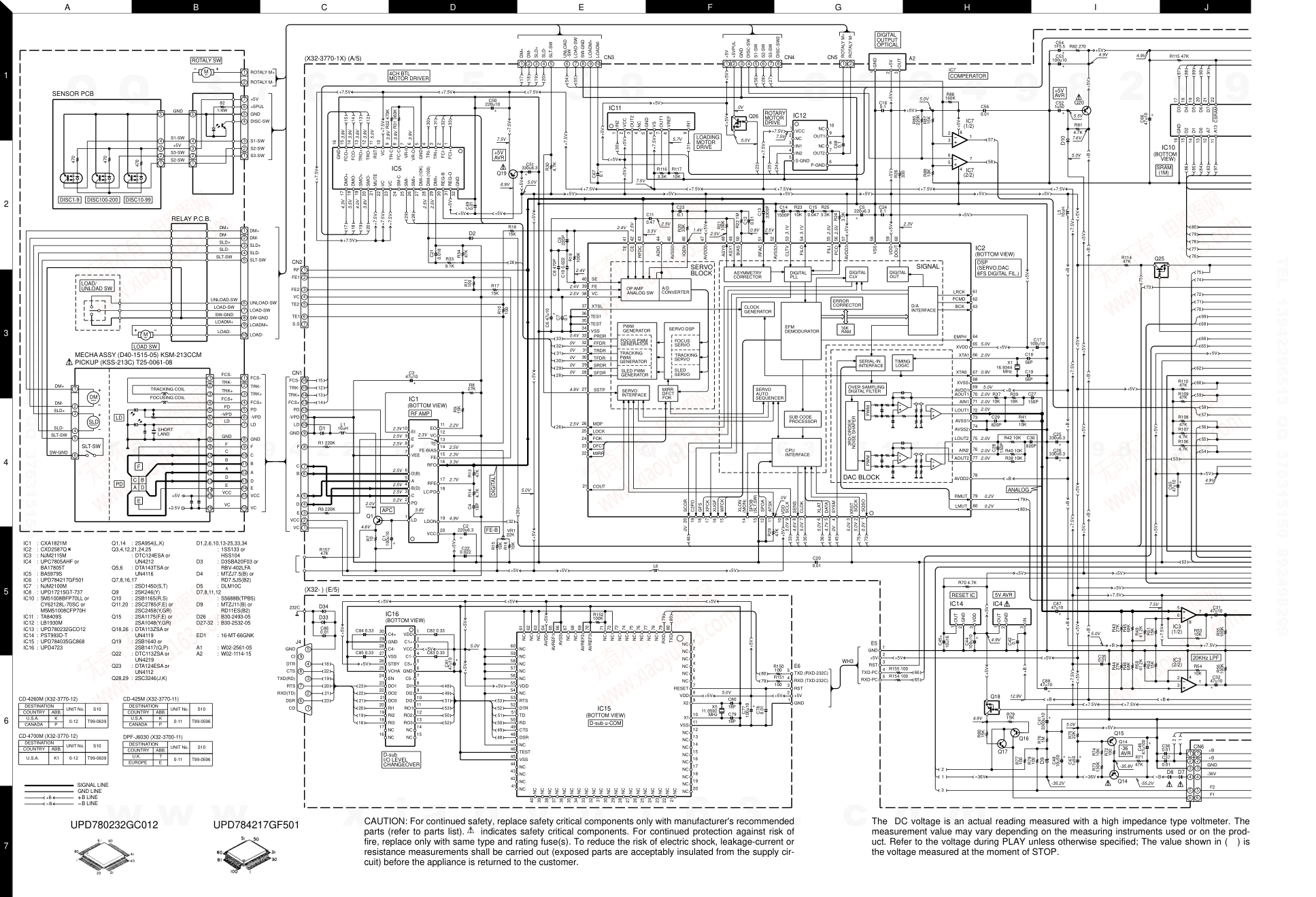 建伍KENWOOD CD-425M CD播放机电路图-9 建伍KENWOOD CD-425M CD播放机电路图-9