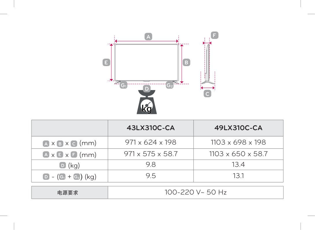 LG 43LX310C-CA液晶彩电使用说明书-4 LG 43LX310C-CA液晶彩电使用说明书-4
