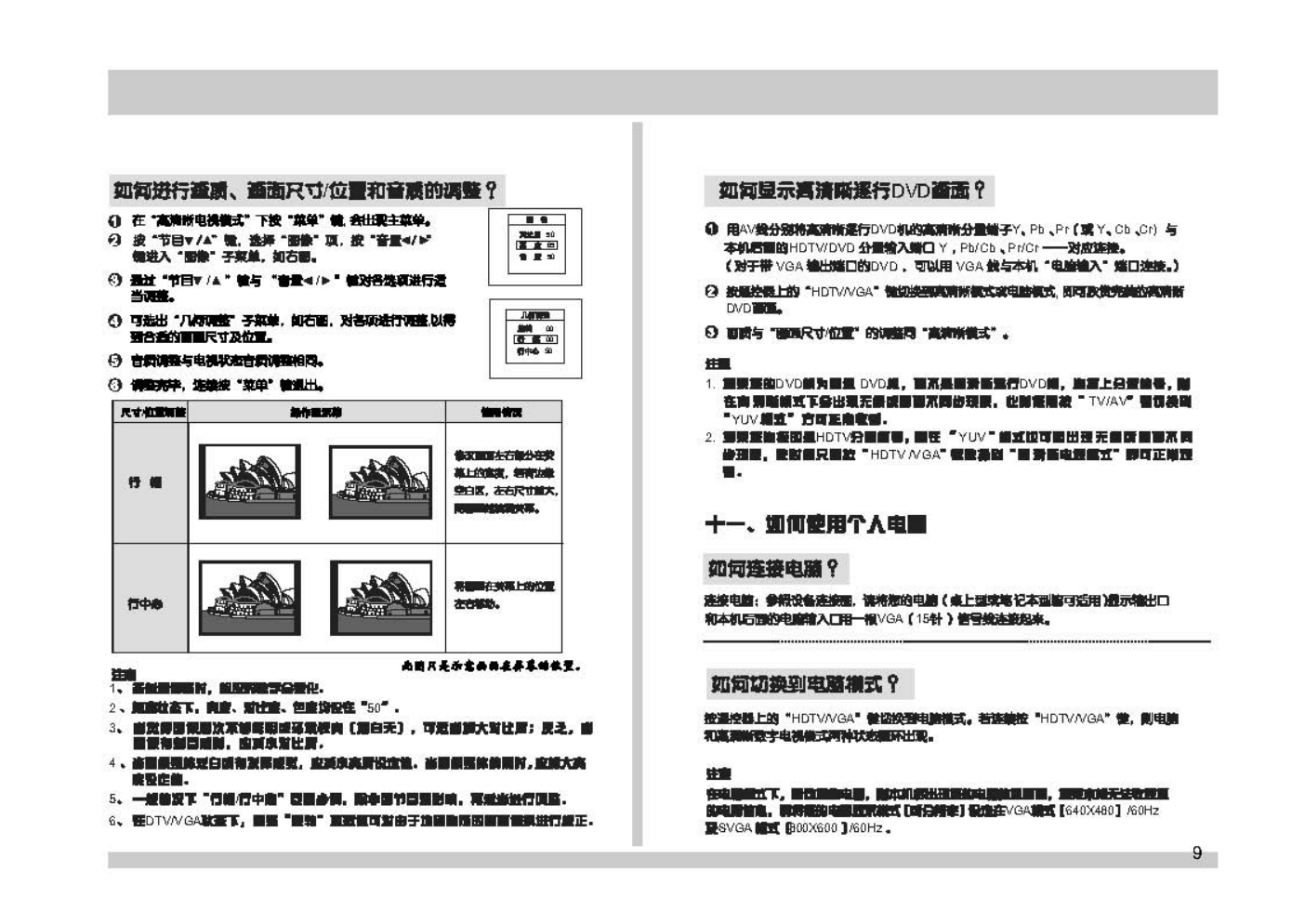 TCL王牌HID361SW彩电使用说明书-9