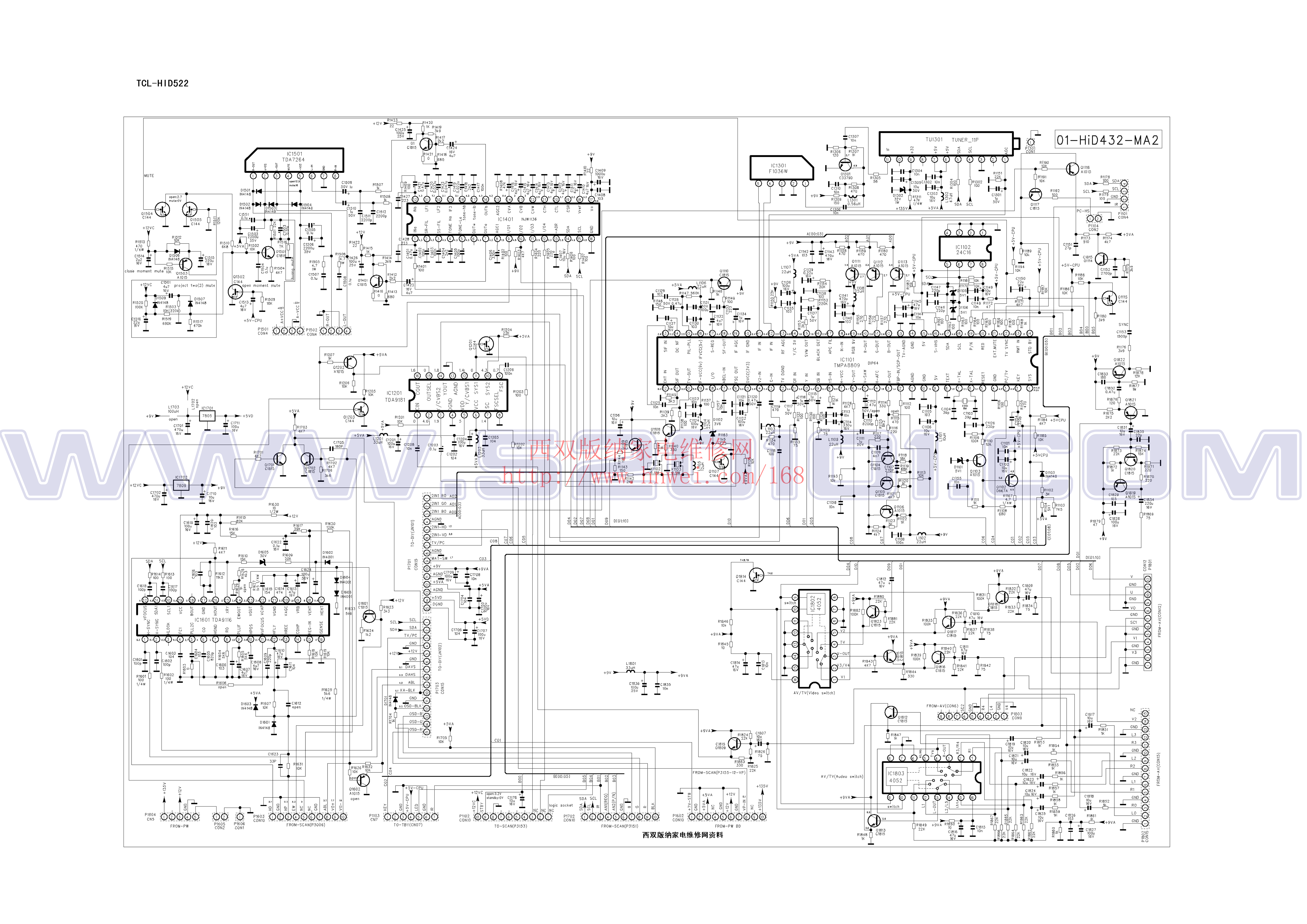 TCL HiD522高清背投彩电原理图-2